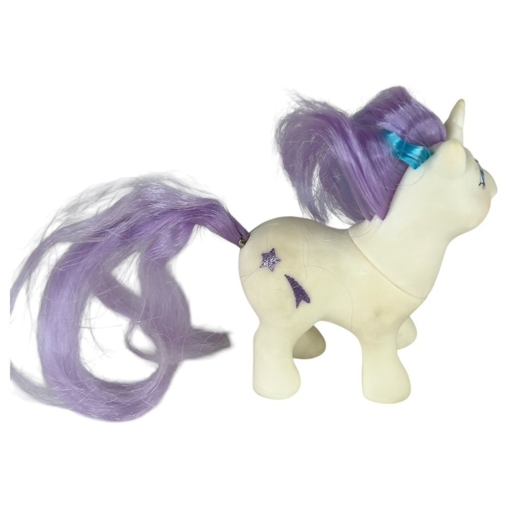 VTG 1984 Hasbro My Little Pony G1 Baby Glory Unicorn With Purple & Blue Hair - Picture 9 of 12